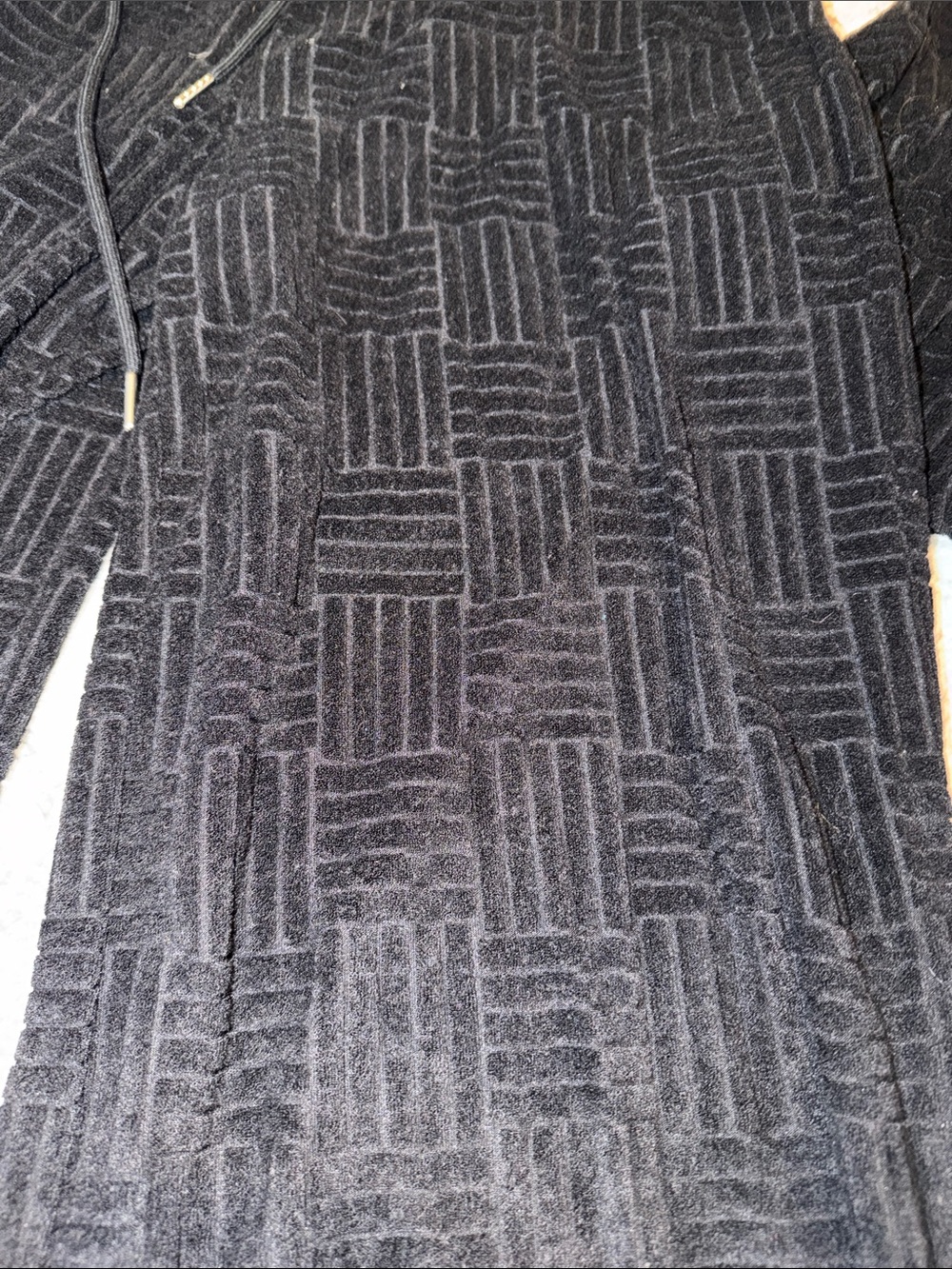 Women's Black Textured Wide-Leg Pants & Top Set - Picture 6 of 6